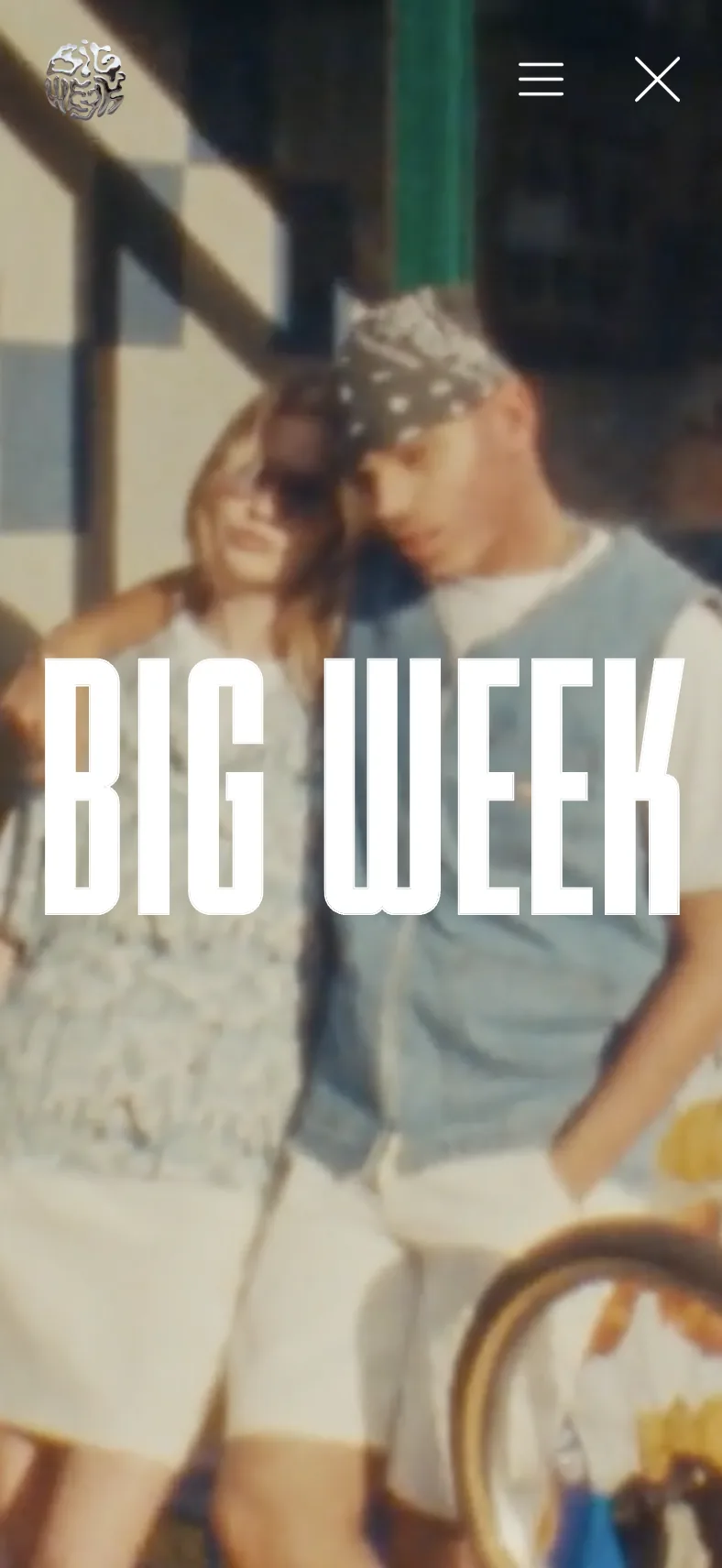 Big Week homepage on mobile