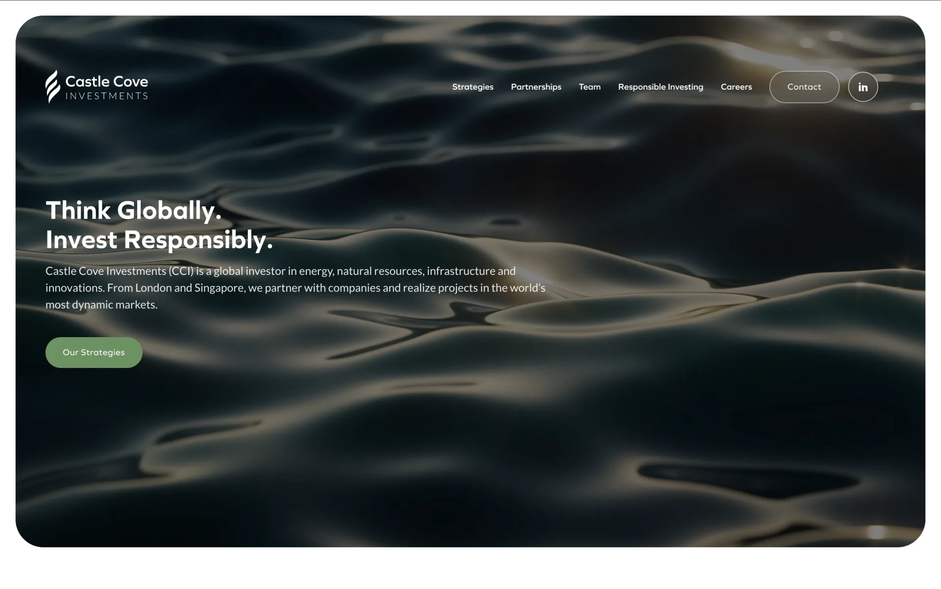 Castle Cove website on desktop